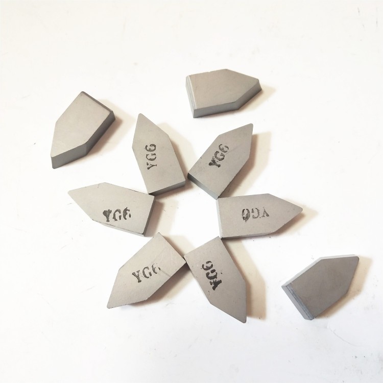 YG6 cemented tungsten carbide brazed tips welding tips for cutting tool A325, A320 etc