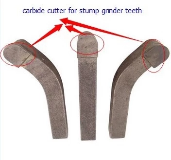 Tungsten carbide stump grinder teeth