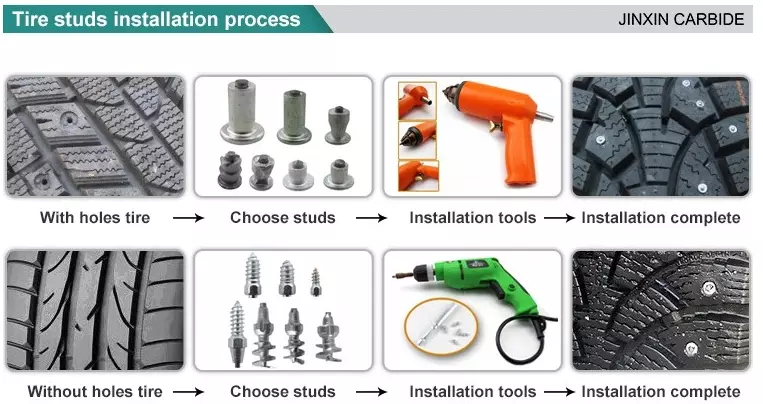 JX150 tungsten carbide ice snow gripping tire studs for heavy truck tyre