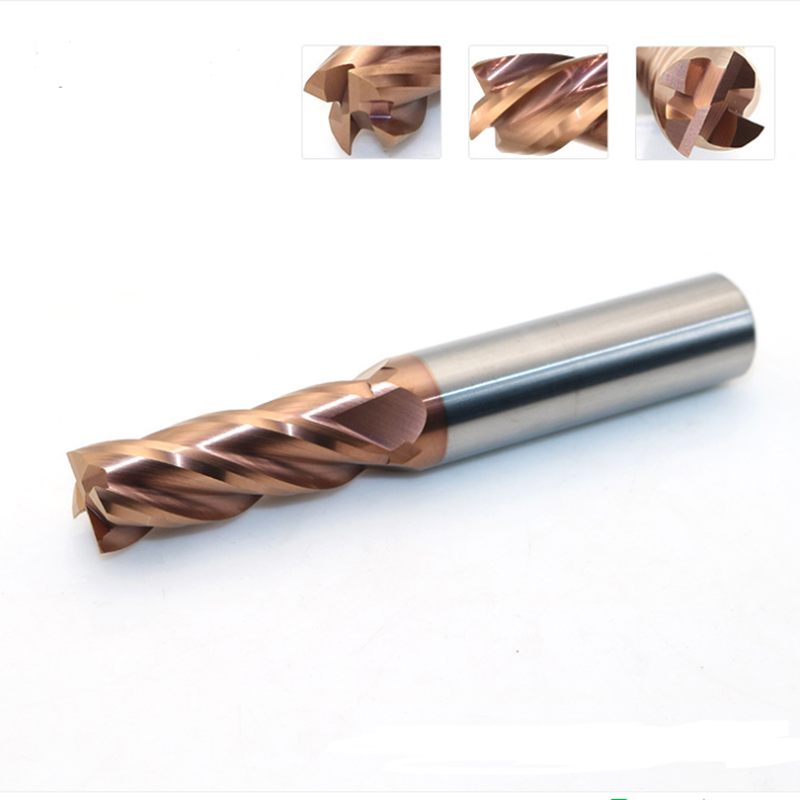 Solid Carbide HRC58 End Mills for metal 